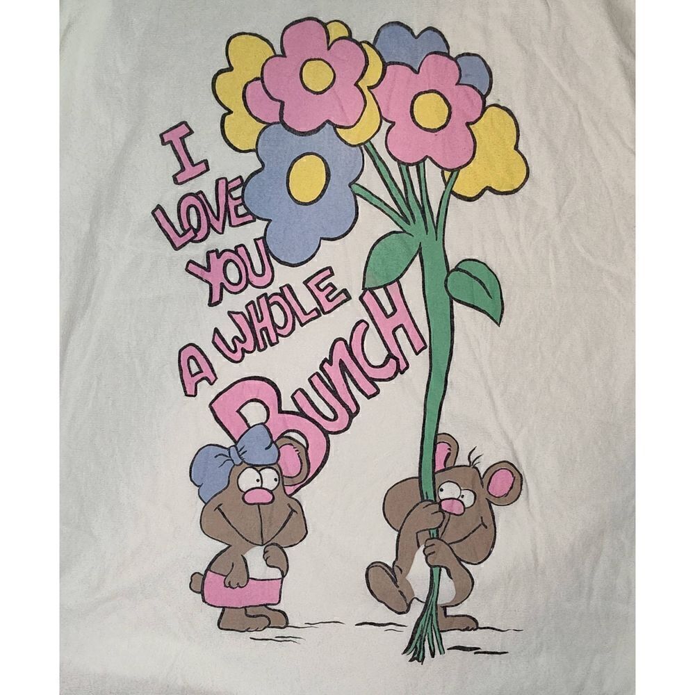 Vintage t shirt I LOVE YOU A WHOLE BUNCH Georgie Girl One Size Canada